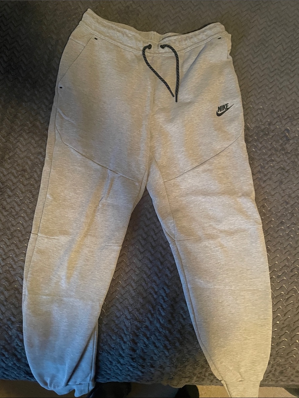 Nike Light Gray Jogger Sweatpants with Black Logo